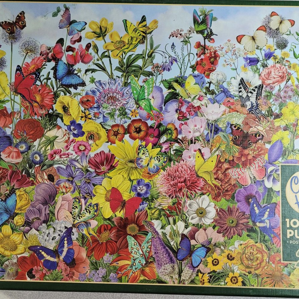 Cobble Hill Butterfly Garden 1,000 Piece Jigsaw Puzzle Pre-owned. Excellent Cond